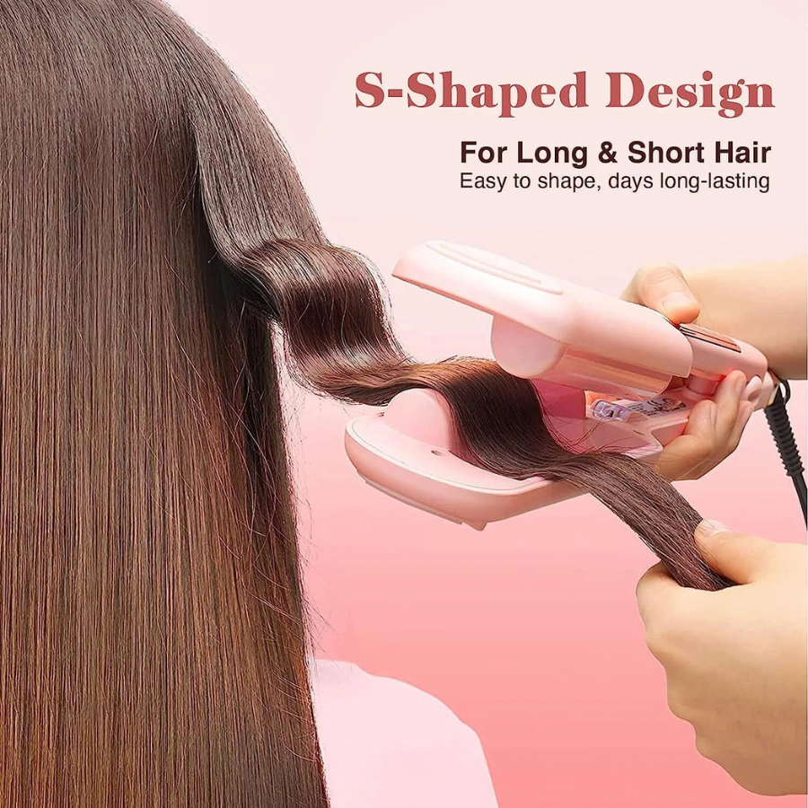 Plancha Rizadora de larga duración. Onda Cerámica de 32mm