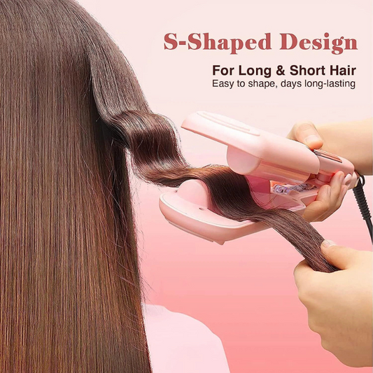 Plancha Rizadora de larga duración. Onda Cerámica de 32mm