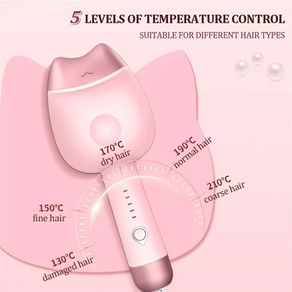 Plancha Rizadora de larga duración. Onda Cerámica de 32mm