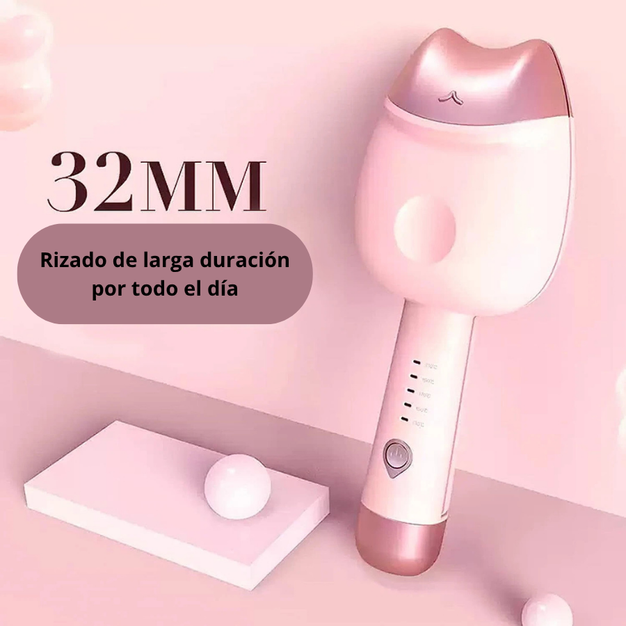 Plancha Rizadora de larga duración. Onda Cerámica de 32mm