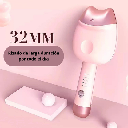 Plancha Rizadora de larga duración. Onda Cerámica de 32mm